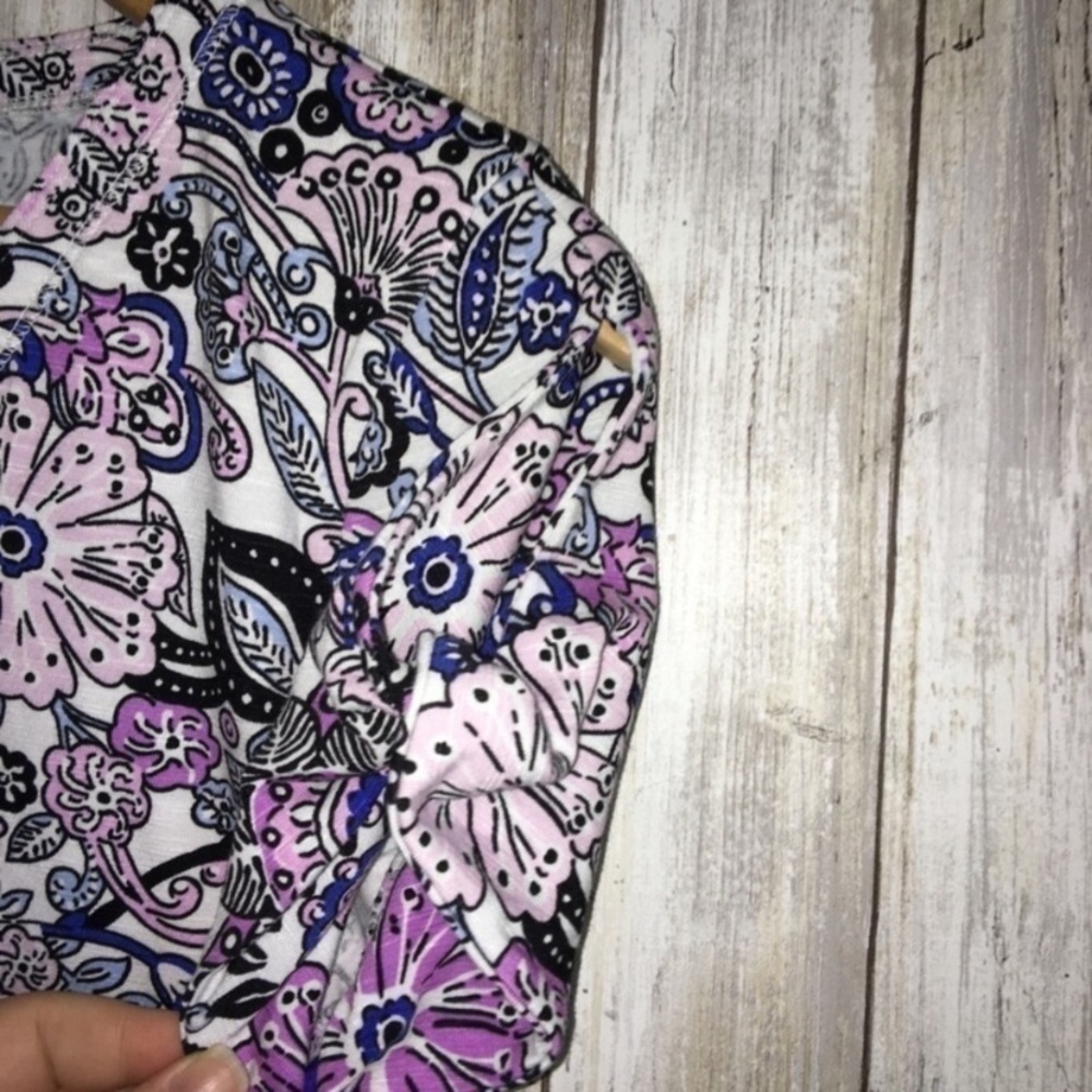 Talbots Purple Paisley Tee - Picture 4 of 4